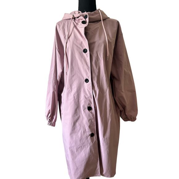 Women’s Hooded 
Mauve Raincoat XL - Picture 1 of 3